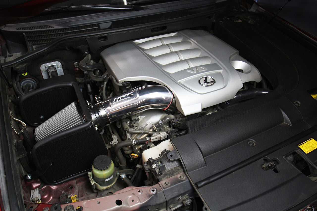 HPS Shortram Air Intake Kit 2008-2020 Lexus LX570 5.7L V8, Includes Heat Shield, 827-635