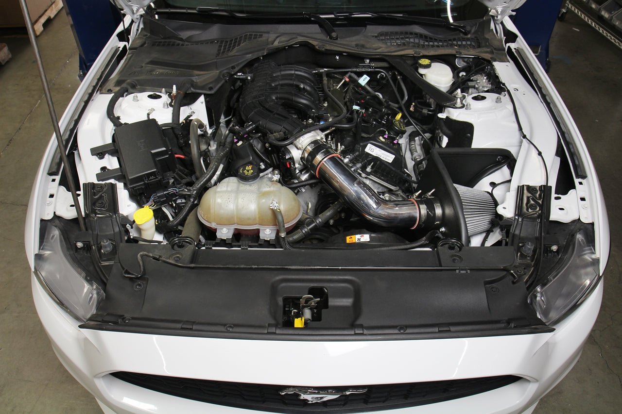 HPS Performance Shortram Air Intake Kit 2015-2017 Ford Mustang 3.7L V6, Includes Heat Shield, Blue