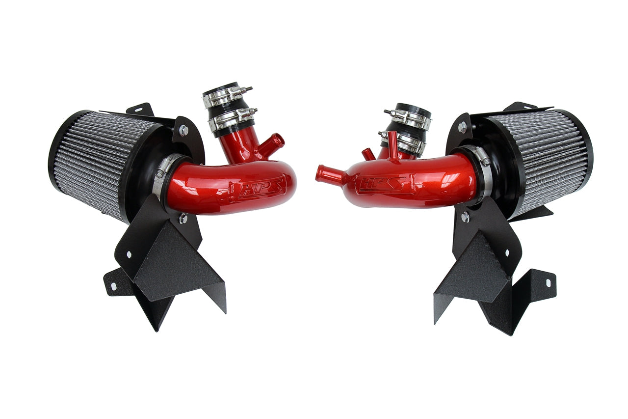 HPS Red Shortram Cold Air Intake Kit 2018-2024 Kia Stinger 3.3L V6 Twin Turbo 827-672R