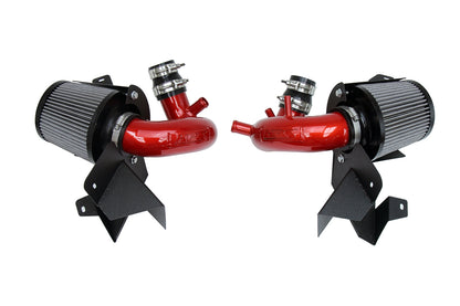 HPS Red Cold Air Intake Kit with Heat Shield 2019-2024 Hyundai Genesis G70 3.3L V6 Twin Turbo, 827-703R