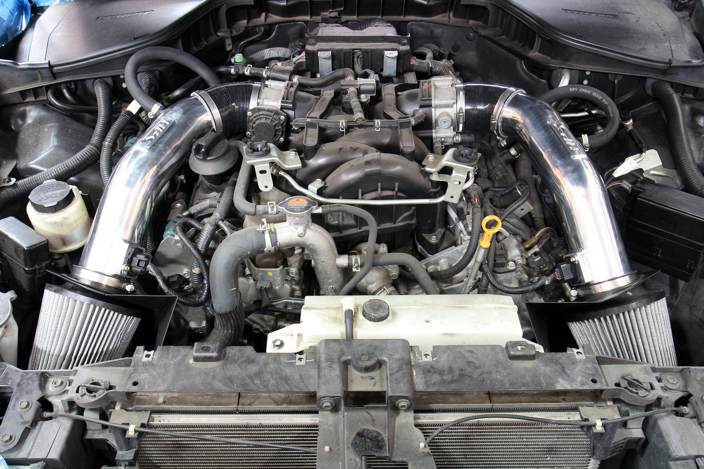 HPS Shortram Air Intake Kit 2011-2013 Infiniti M56 5.6L V8, Includes Heat Shield, 827-688