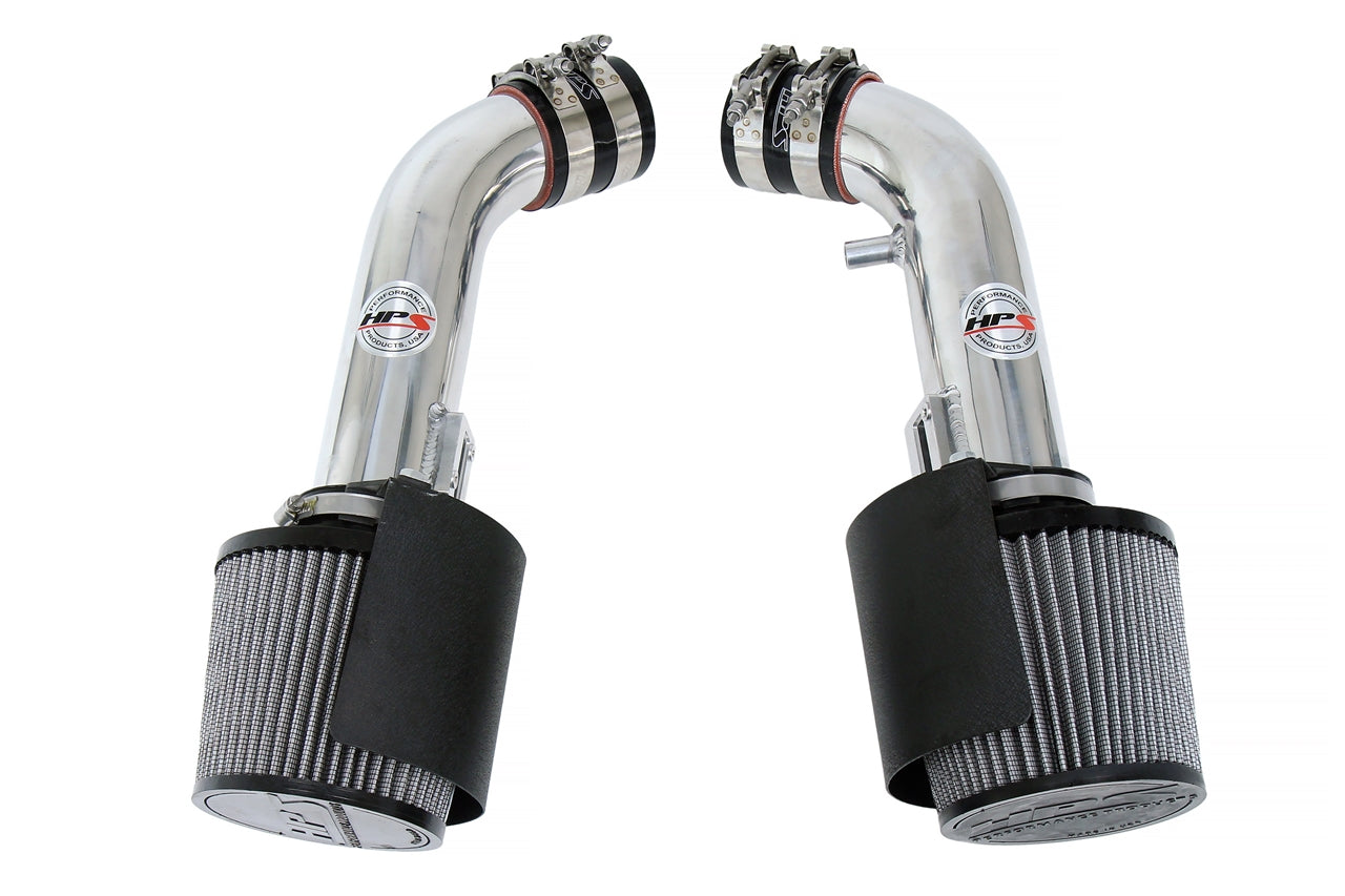 HPS Polish Shortram Air Intake Kit with Heat Shield 2009-2020 Nissan 370Z 3.7L V6 Z34 827-706P