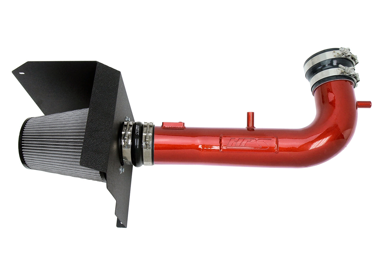 HPS Red Cold Air Intake Kit with Heat Shield 2015-2020 Cadillac Escalade 6.2L V8 827-707R