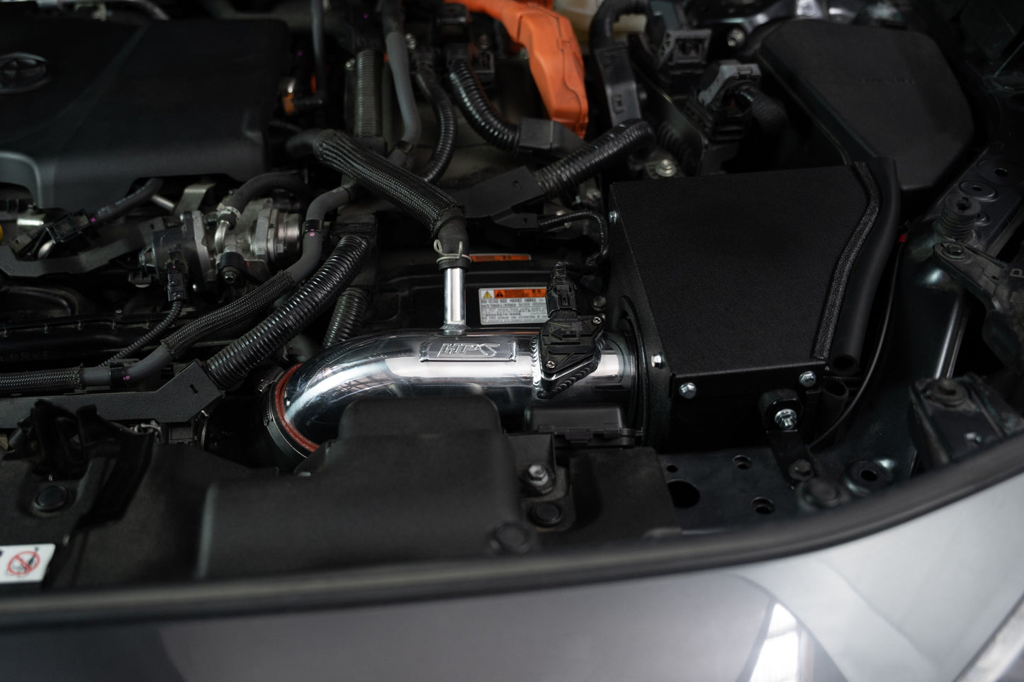 HPS Performance Air Intake Kit with Heat Shield, 2021-2024 Toyota RAV4 Prime 2.5L, Red, 827-768R