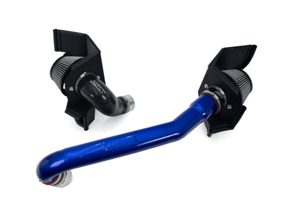 HPS Performance Air Intake Kit with Heat Shield, 2023-2025 BMW M2 G87 3.0L Turbo, Blue, 827-772BL