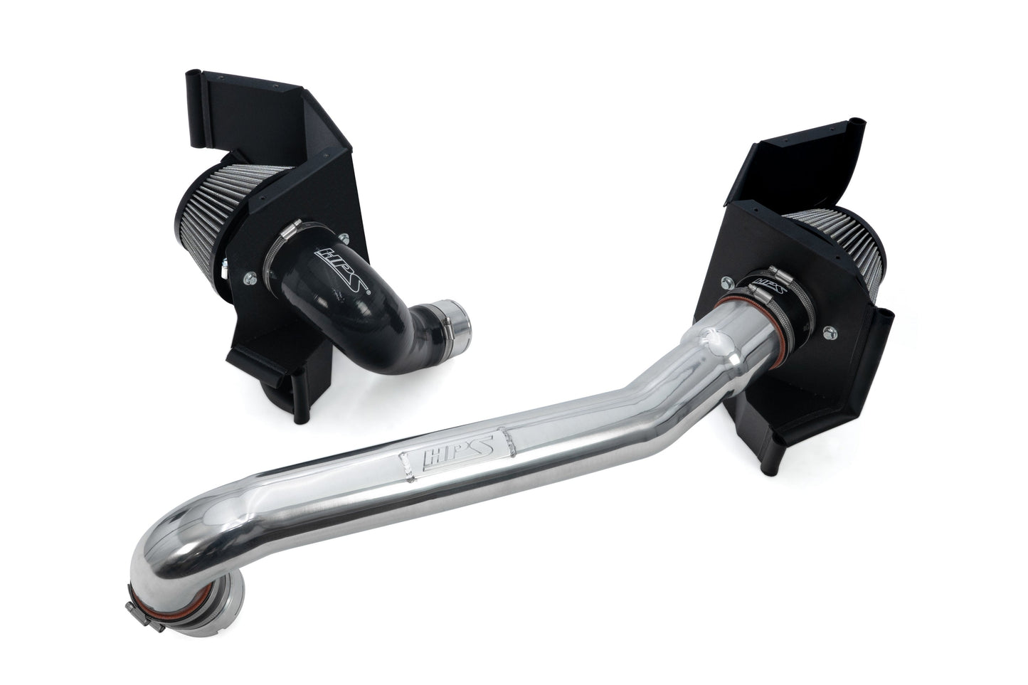 HPS Performance Air Intake Kit with Heat Shield, 2023-2025 BMW M2 G87 3.0L Turbo, Polished, 827-772P