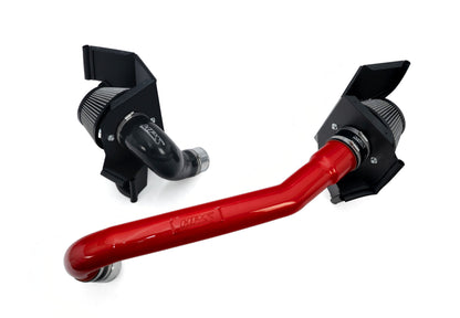HPS Performance Air Intake Kit with Heat Shield, 2023-2025 BMW M2 G87 3.0L Turbo, Red, 827-772R