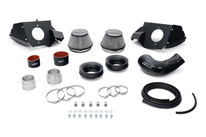 HPS Performance Air Intake Kit with Heat Shield, 2021-2025 BMW M4 G82 G83 3.0L Turbo, Red, 827-772R