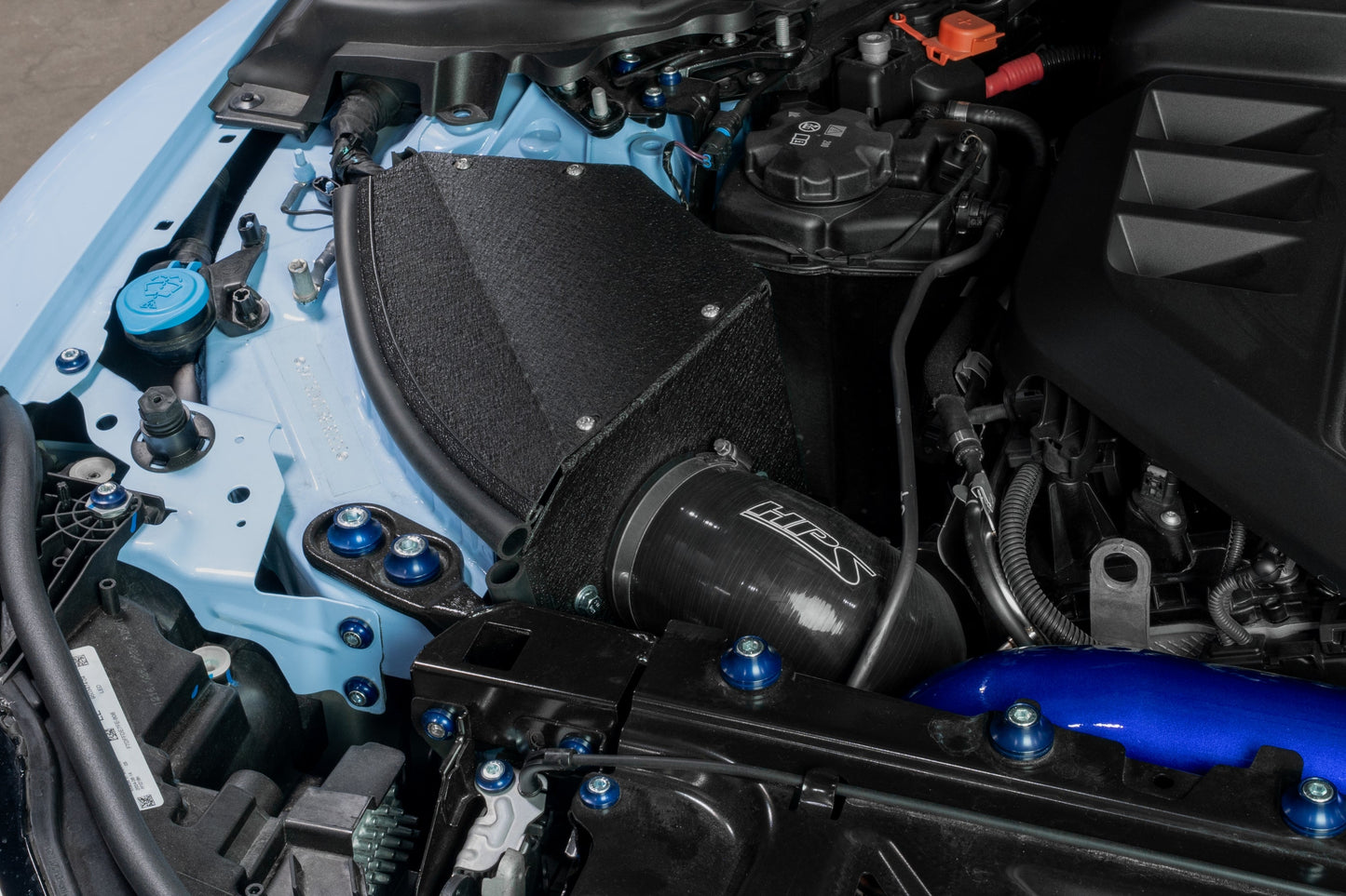 HPS Performance Air Intake Kit with Heat Shield, 2021-2025 BMW M4 G82 G83 3.0L Turbo, Red, 827-772R
