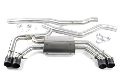 Dinan 18-25 BMW X3 M40i/X4 M40i (G01/G02) Valved Catback Exhaust System - Black Tips
