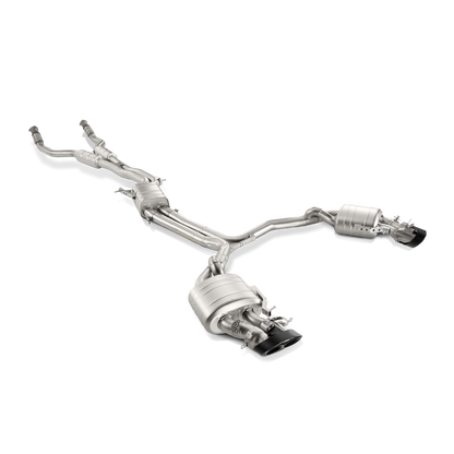 Akrapovič Evolution Line Catback Exhaust (Titanium) w/Carbon Tips - 2014-2017 Audi RS7 Sportback (C7)