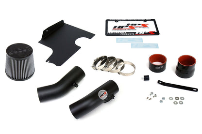 HPS Performance Cold Air Intake Kit 2008-2014 Subaru WRX STI 2.5L Turbo, Converts to Shortram, Black