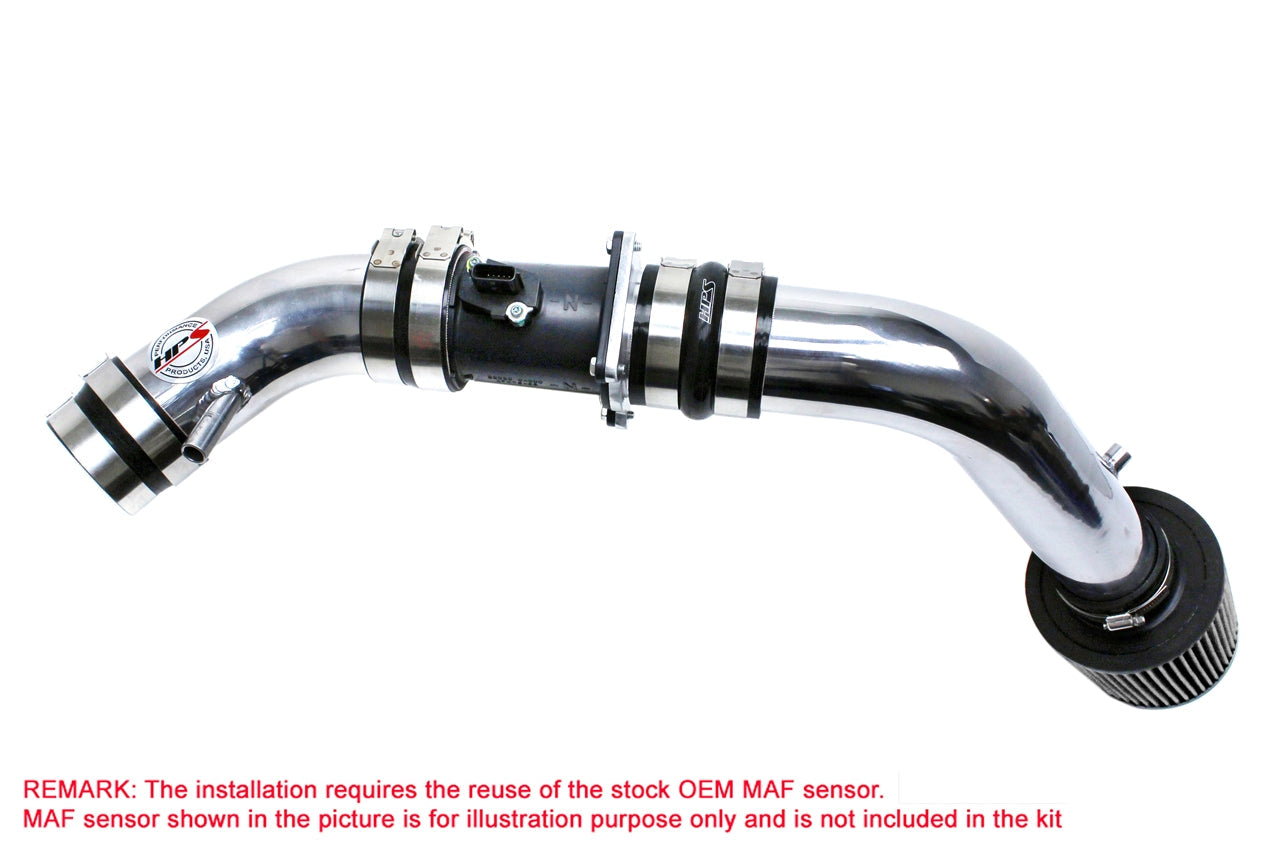 HPS Polish Cold Air Intake Kit (Converts to Shortram) 2002-2006 Nissan Altima 2.5L 4Cyl 837-570P