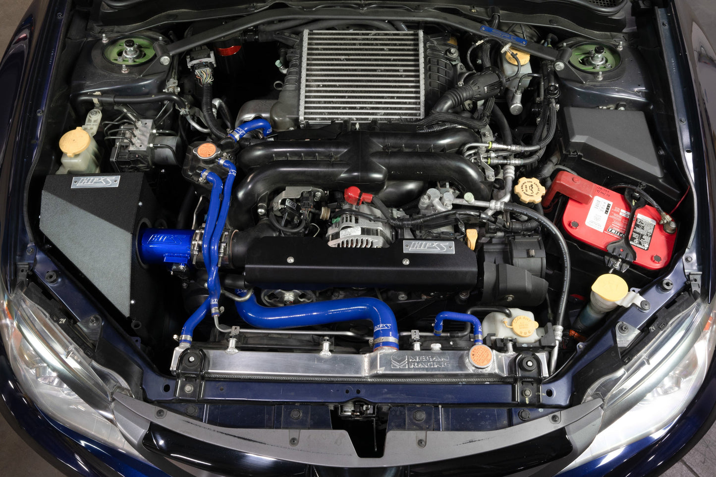 HPS Cold Air Intake Kit 2008-2014 Subaru WRX STI 2.5L Turbo, Converts to Shortram, 837-778
