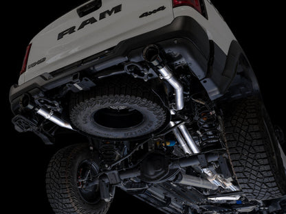 AWE Tuning 2025+ RAM 1500 RHO 3.0 I6 TT 0FG Dual Rear Exit Cat-Back Exhaust - Diamond Black Tips