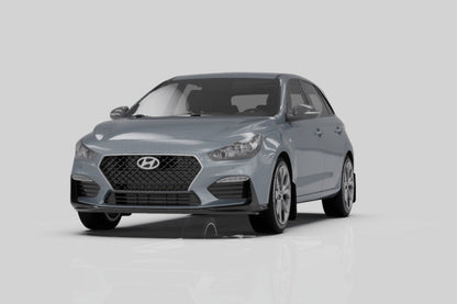 Rally Armor 19-21 Hyundai Elantra GT N Line/i30 Black UR Mud Flap w/Red Logo