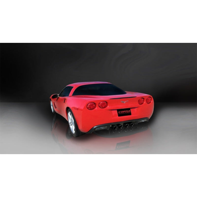 Corsa 05-08 Chevrolet Corvette C6 6.0L V8 Black Xtreme Axle-Back Exhaust