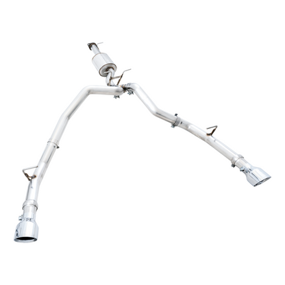AWE Tuning 19-21 RAM 1500 5.7L (w/Cutouts) 0FG Dual Rear Exit Cat-Back Exhaust - Chrome Silver Tips
