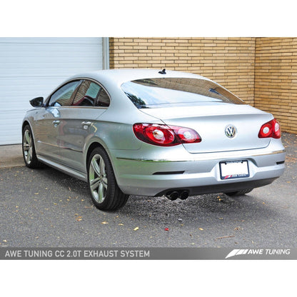 AWE Tuning VW CC 2.0T Touring Edition Performance Exhaust - Diamond Black Tips