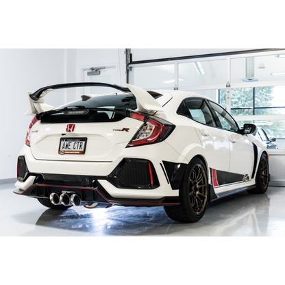 AWE Tuning 2017+ Honda Civic Type R Track Edition Exhaust w/Front Pipe & Triple Chrome Silver Tips