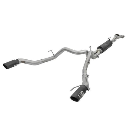 aFe MACH Force-Xp 3in to 3-1/2in 304 SS Cat-Back Exhaust w/Black Tip 17-18 Ford F-150 Raptor V6 3.5L