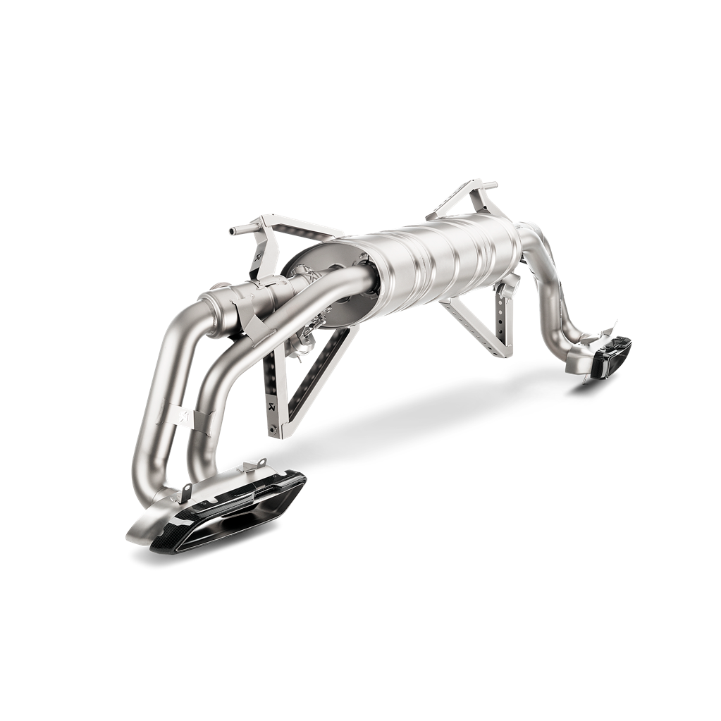 Akrapovič Slip-On Line Exhaust (Titanium) w/Carbon Titanium Tips - 2016-2019 Audi R8 5.2 FSI Coupe/Spyder