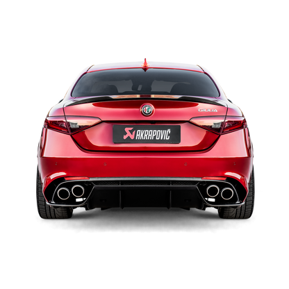 Akrapovič Slip-On Line Exhaust (Titanium) w/Carbon Tips - 2016-2020 Alfa Romeo Giulia Quadrifoglio