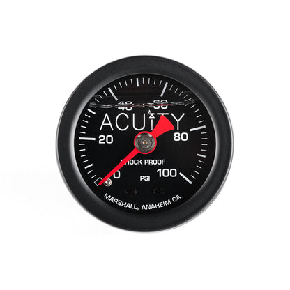 100 PSI Fuel Pressure Gauge in Satin Black Finish