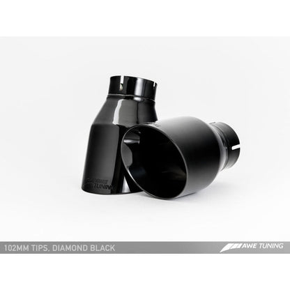 AWE Tuning VW CC Touring Edition Exhaust Dual Outlet - Diamond Black Tips