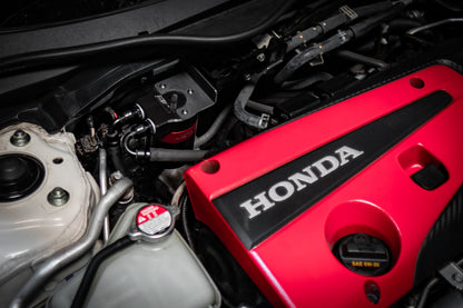 HPS Performance Aluminum Oil Catch Can Kit Honda 2017-2024 Civic Type R 2.0L Turbo, 860-002