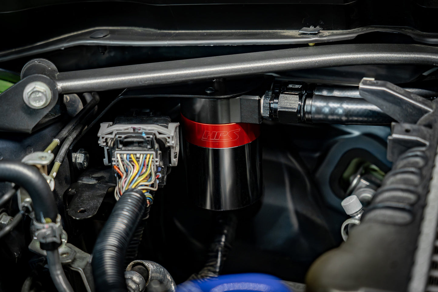 HPS Performance Aluminum Oil Catch Can Kit 2009-2010 Subaru Impreza 2.5 GT 2.5L Turbo, 860-004