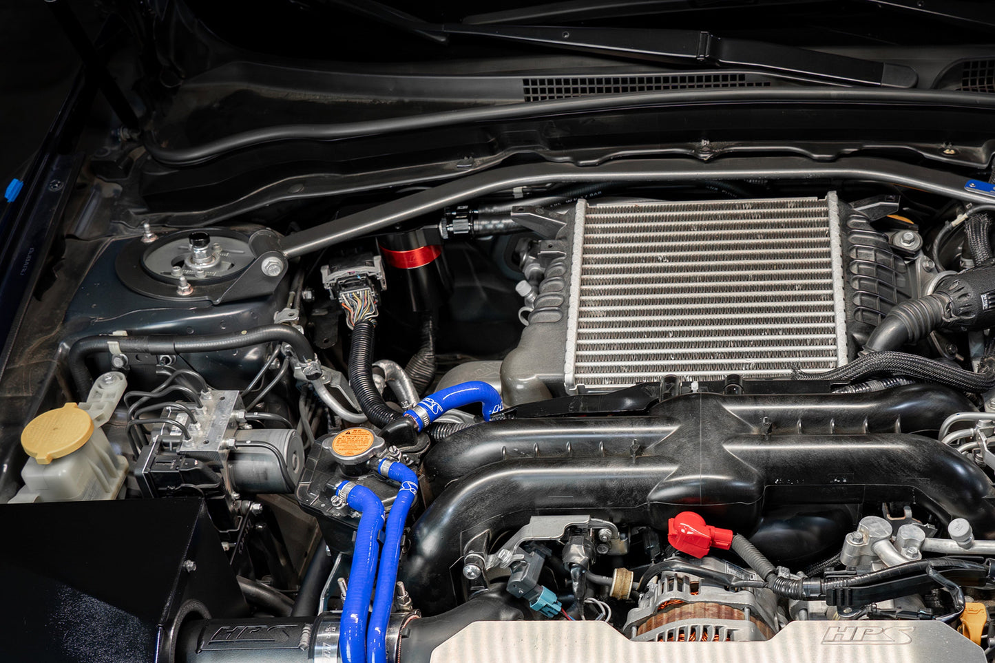 HPS Performance Aluminum Oil Catch Can Kit 2008-2014 Subaru Impreza WRX 2.5L Turbo, 860-004
