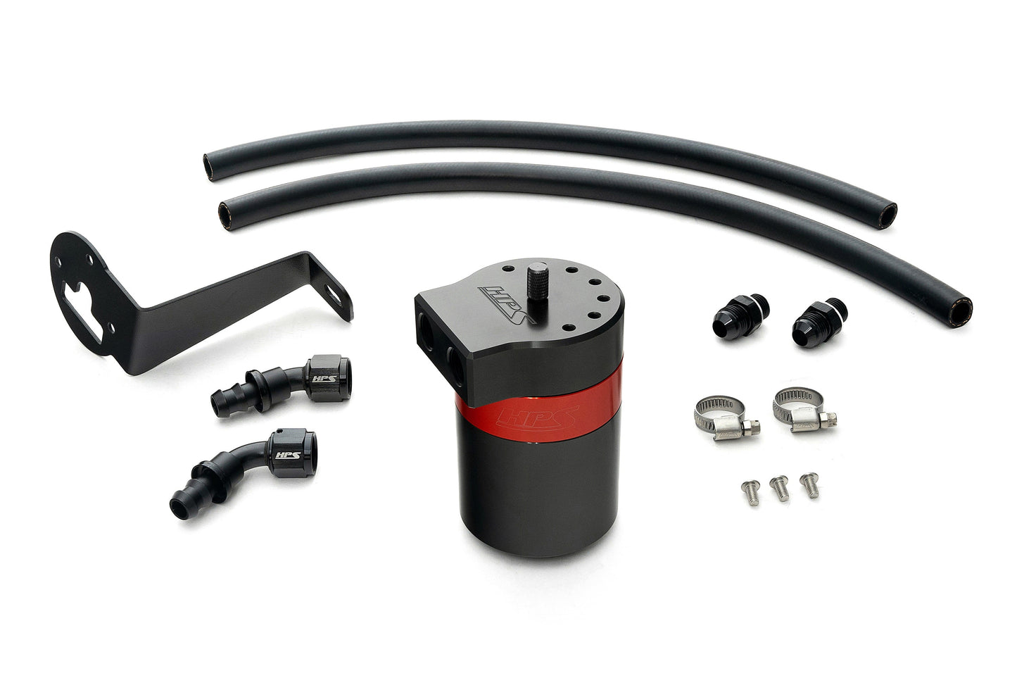 HPS Performance Aluminum Oil Catch Can Kit 2018-2021 Subaru WRX STI 2.5L Turbo VA EJ257, 860-008