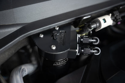 HPS Performance Aluminum Oil Catch Can Kit 2019-2025 Acura RDX 2.0L Turbo, Black, 860-015WB