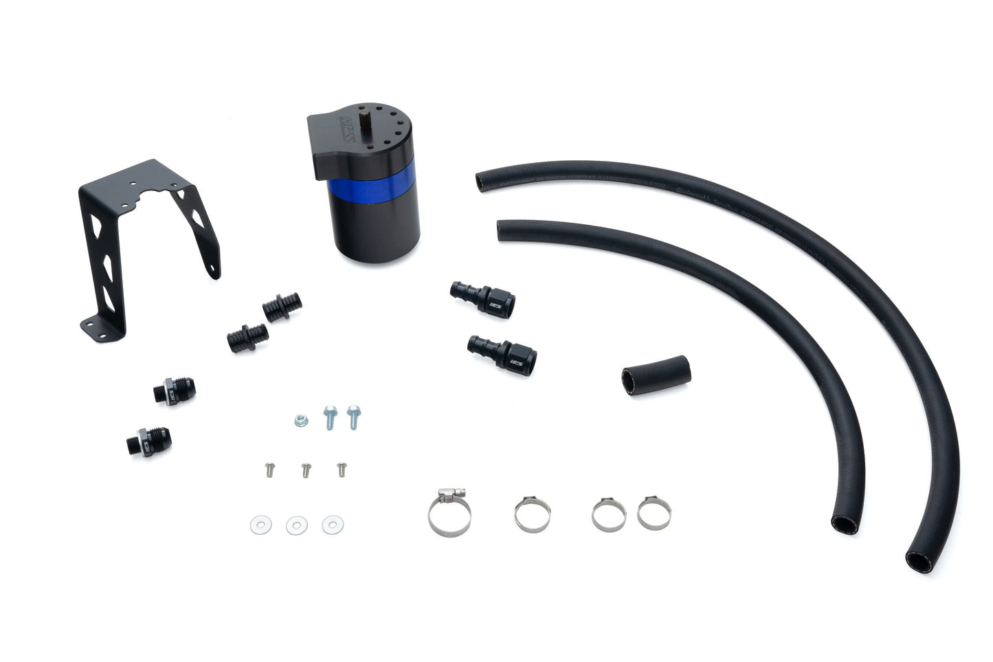 HPS Performance Aluminum Oil Catch Can Kit 2024-2025 Toyota Land Cruiser 2.4L Turbo, Blue, 860-024BL