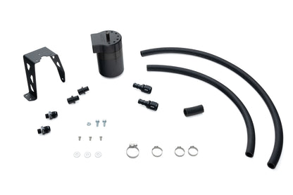 HPS Performance Aluminum Oil Catch Can Kit 2024-2025 Toyota Land Cruiser 2.4L Turbo, Black, 860-024WB