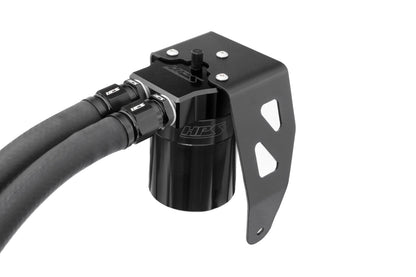 HPS Performance Aluminum Oil Catch Can Kit 2024-2025 Toyota Tacoma 2.4L Turbo, Black, 860-032WB