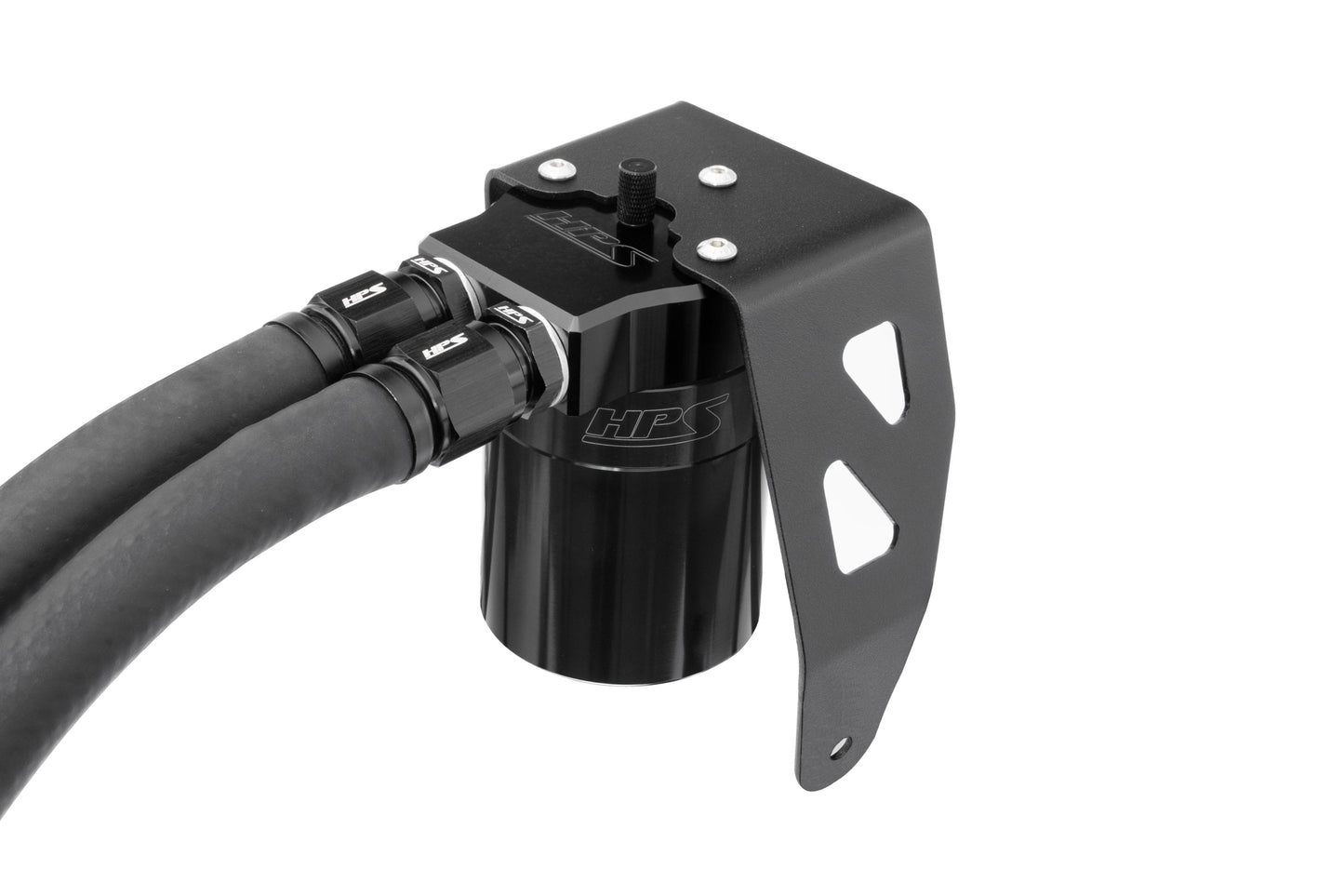 HPS Performance Aluminum Oil Catch Can Kit 2025-2026 Toyota 4Runner 2.4L Turbo, Black, 860-024WB