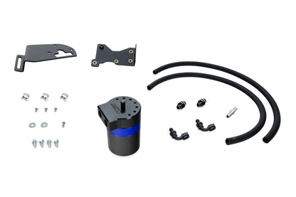 HPS Performance Aluminum Oil Catch Can Kit 2010-2015 Lexus IS250 C 2.5L V6, Blue, 860-025BL