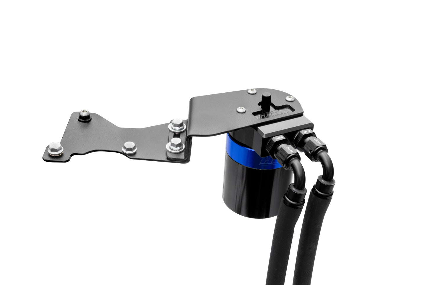 HPS Performance Aluminum Oil Catch Can Kit 2006-2013 Lexus IS250 2.5L V6, Blue, 860-025BL
