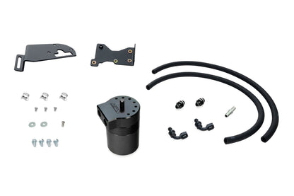 HPS Performance Aluminum Oil Catch Can Kit 2006-2013 Lexus IS350 3.5L V6, Black, 860-025WB