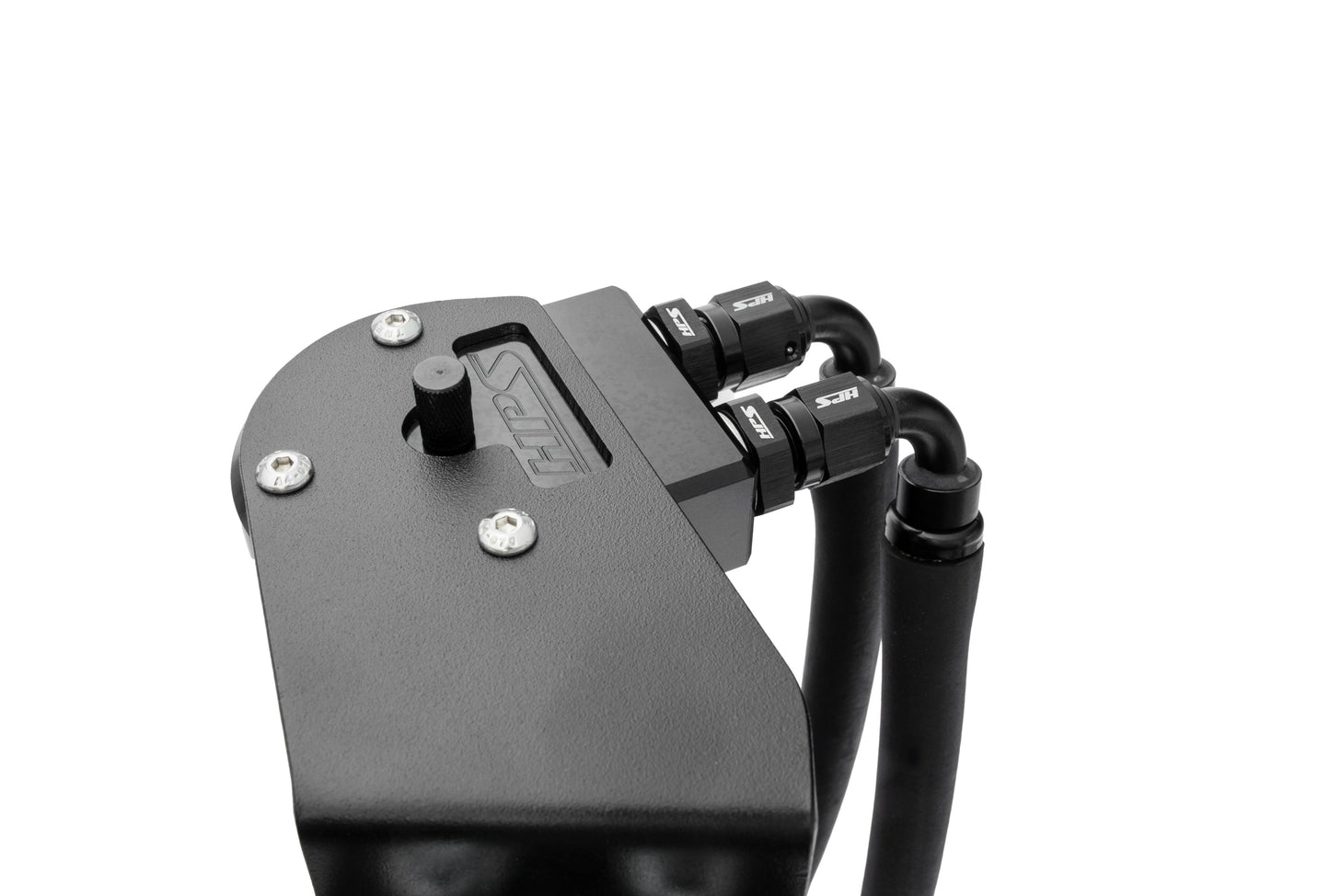 HPS Performance Aluminum Oil Catch Can Kit 2006-2013 Lexus IS250 2.5L V6, Black, 860-025WB