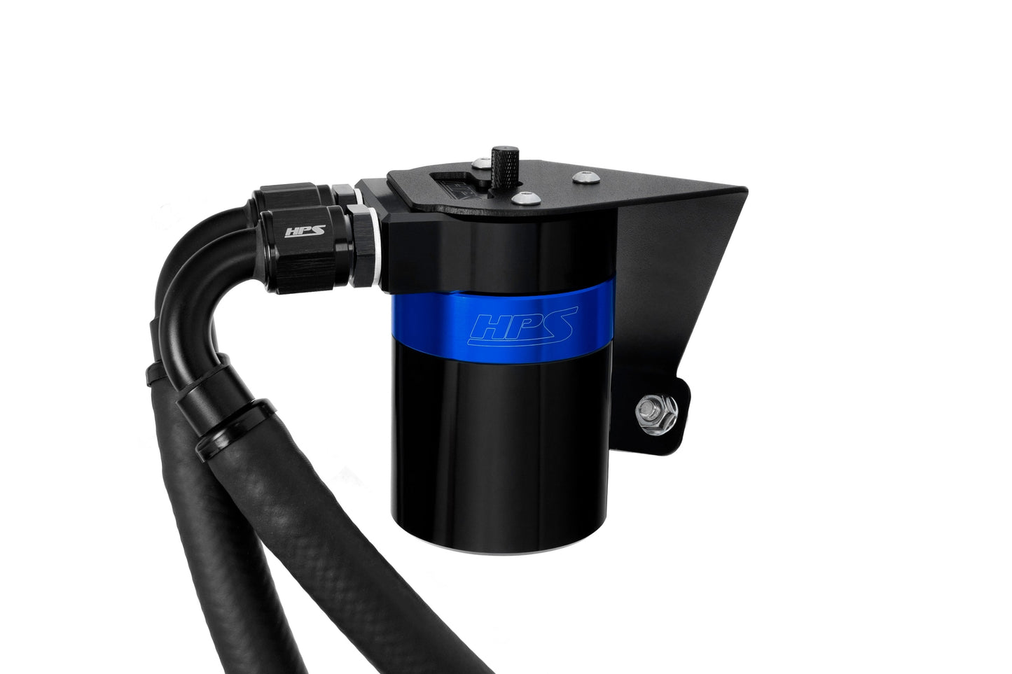 HPS Performance Aluminum Oil Catch Can Kit 2022-2025 Toyota GR86 2.4L FA24D, Blue, 860-026BL
