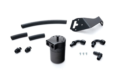 HPS Performance Aluminum Oil Catch Can Kit 2022-2025 Toyota GR86 2.4L FA24D, Black, 860-026WB