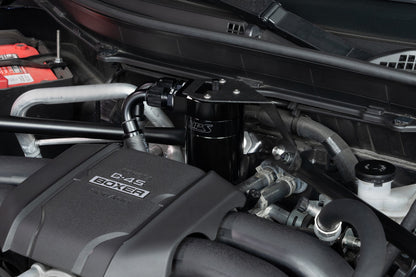 HPS Performance Aluminum Oil Catch Can Kit 2022-2025 Toyota GR86 2.4L FA24D, Black, 860-026WB