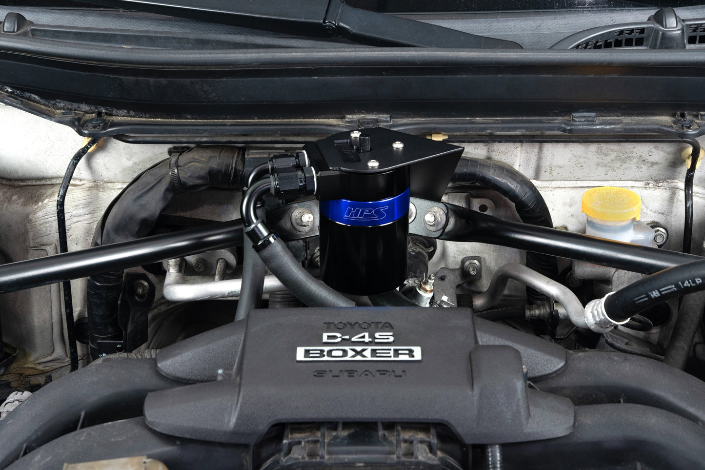 HPS Performance Aluminum Oil Catch Can Kit 2013-2020 Subaru BRZ 2.0L FA20D, Blue, 860-030BL