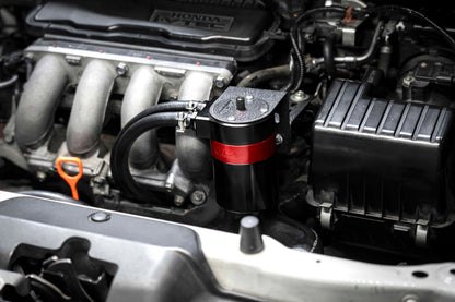 HPS Performance Aluminum Oil Catch Can Kit with Barb Adapters and Rubber Hoses