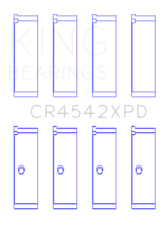 King Honda K-Series 2.0L/2.4 LXP Tri-Metal Performance Connecting Rod Bearing (Set of 4) - Size STDX