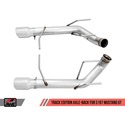 AWE Tuning S197 Mustang GT Axle-back Exhaust - Track Edition (Chrome Silver Tips)