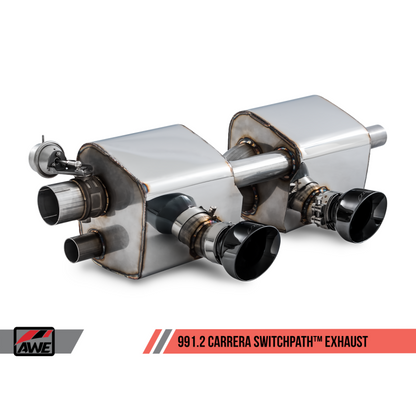 AWE Tuning Porsche 911 (991.2) Carrera / S SwitchPath Exhaust for PSE Cars - Diamond Black Tips